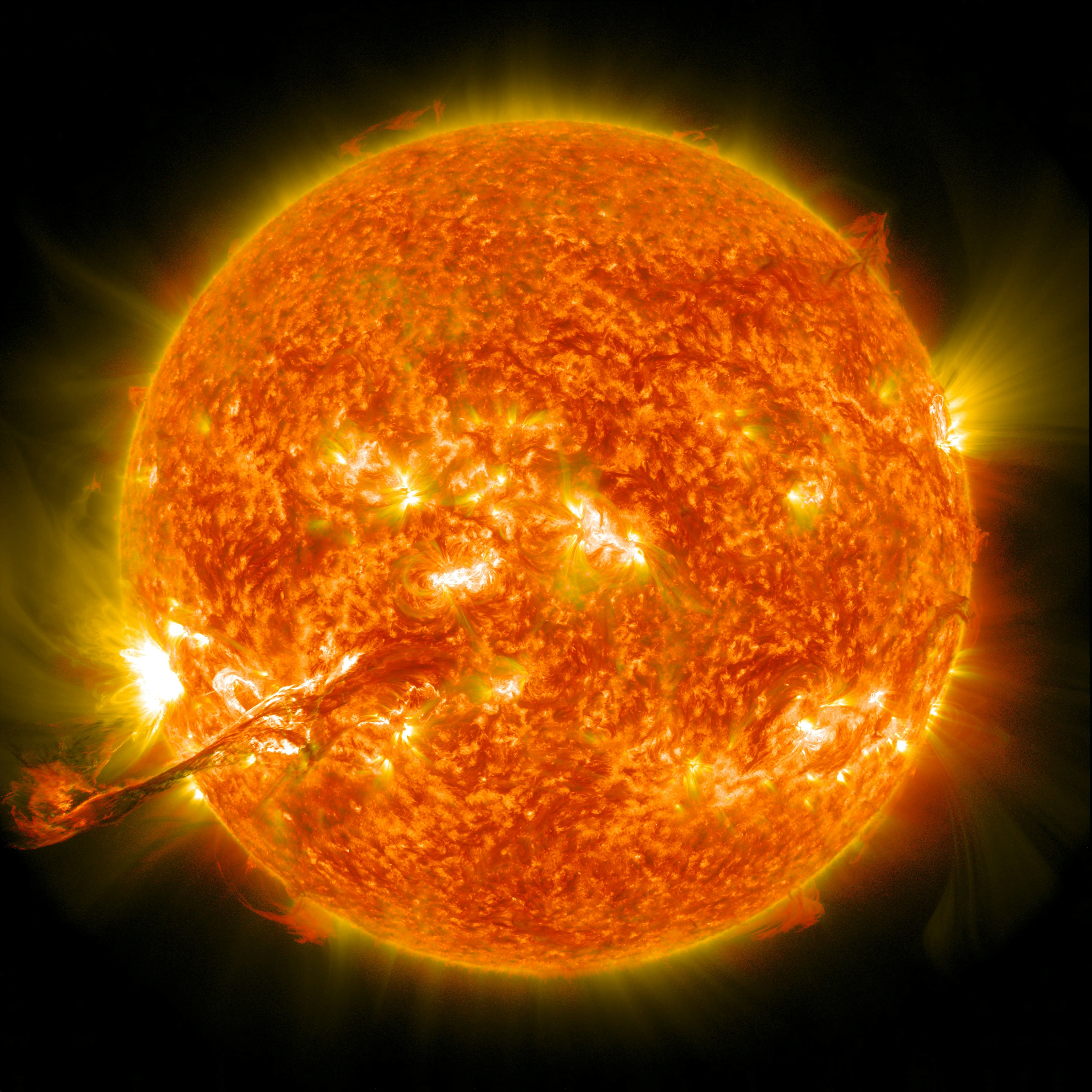 Solar flare background