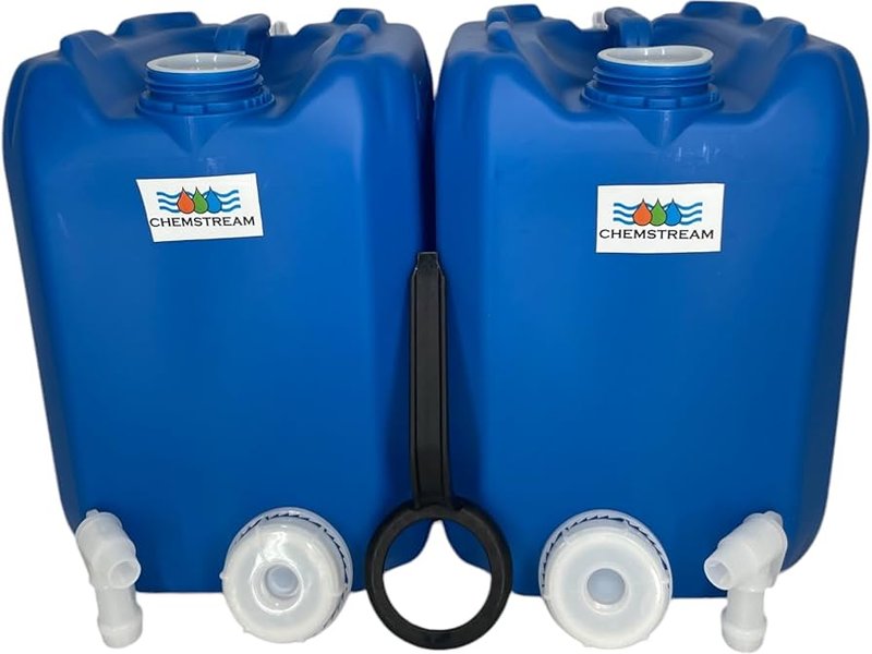 5-Gallon Stackable Water Storage Containers with Lids, Spigots & bottles